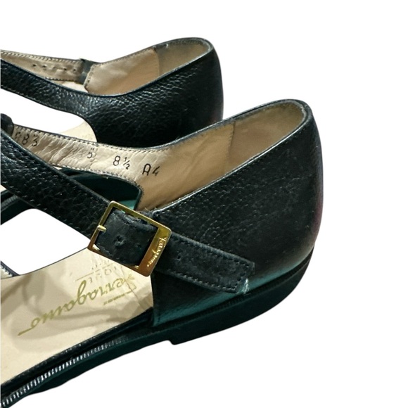 Salvatore Ferragamo black ankle buckle shoes 8 1//2 AAAA - Picture 3 of 4